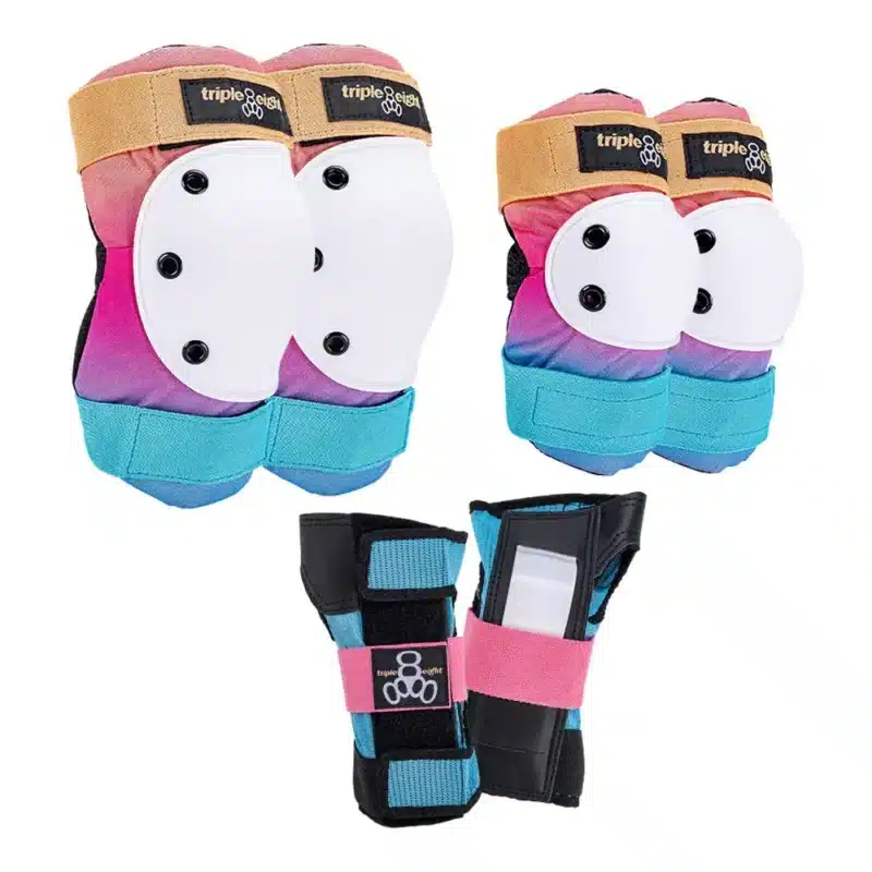 Sunset Triple8 Xchange Sports Australia Triple 8 Tri Pack Saver Series Junior Sunset - Knee, Elbow and Wrist Pad Set