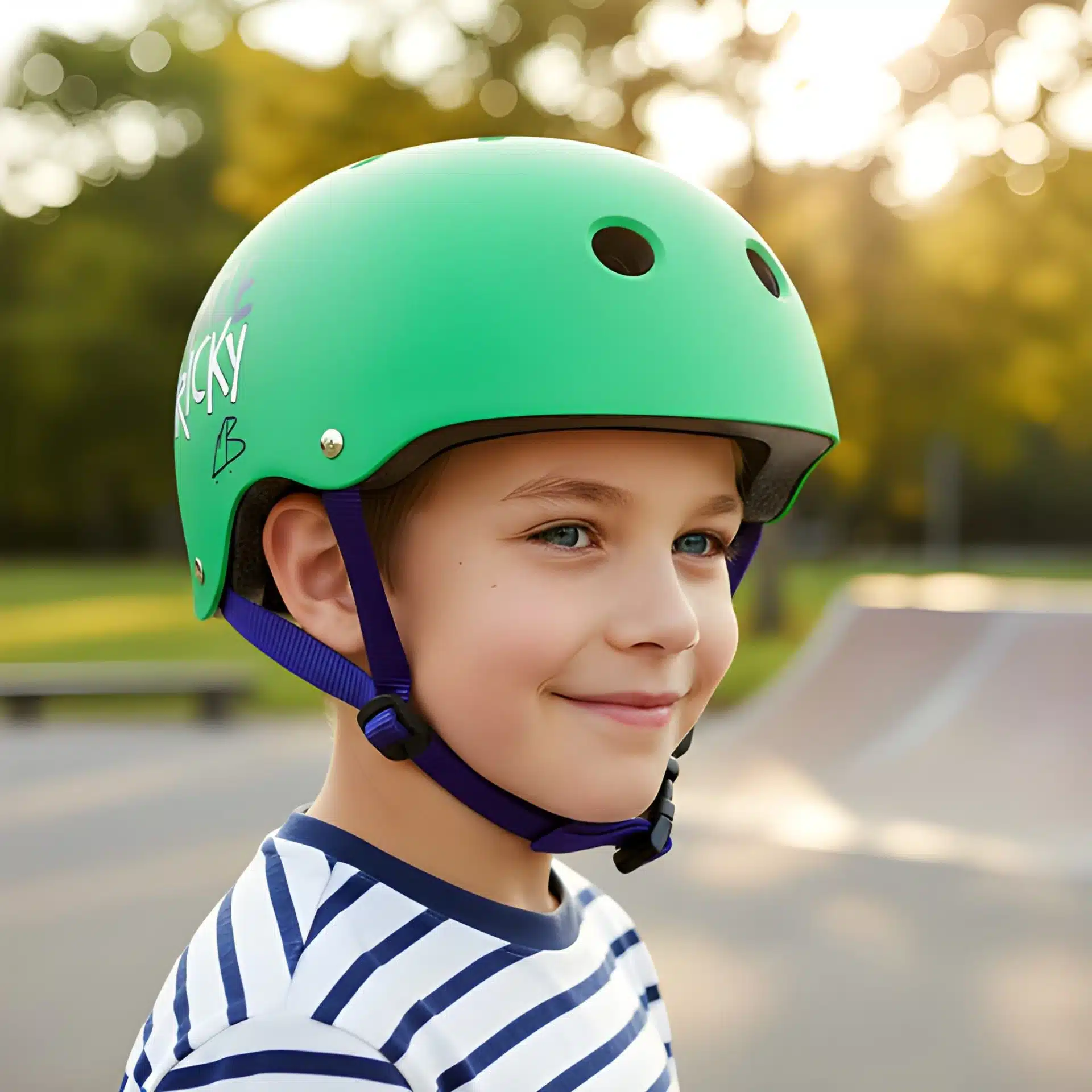 Triple 8-Little-Tricky-Kids-Helmet-Green-active-hero